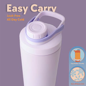 Lavender Coast Stainless Steel Shaker Bottle – 24oz