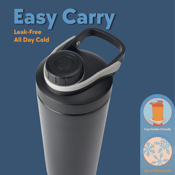 Hollywood Noir Stainless Steel Shaker Bottle – 24oz