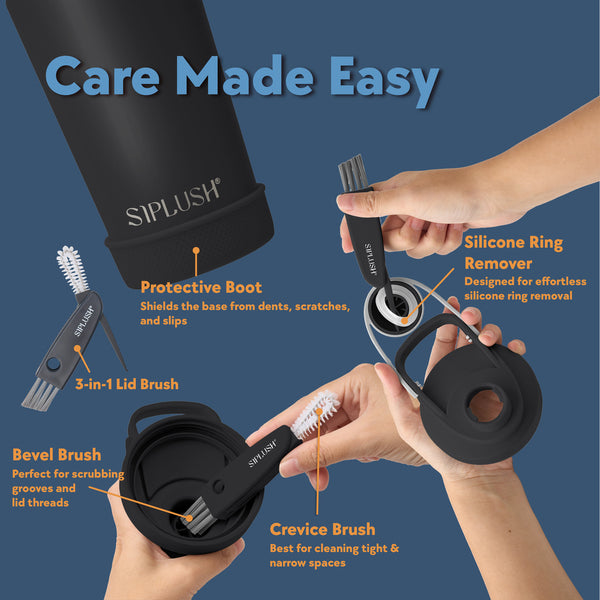 Hollywood Noir Stainless Steel Shaker Bottle – 24oz